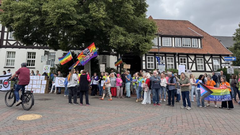 Gegenprotest in der Innenstadt
